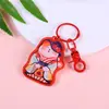 Chaveiro de Acrílico Padrão Personalizado Pingente para Mochila Escolar Casal Presente Criativo Gato da Sorte Pingente para Chaveiro de Carro