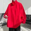Chaqueta de otoño e invierno para hombre, repelente al agua, corte holgado, talla grande, prenda exterior, chaqueta con cuello alto, chaqueta a rayas