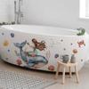 Adesivo de Parede Autoadesivo Removível Decoração Concha Golfinho Princesa Sereia Desenho Animado Transfronteiriço Vaso Sanitário Banheiro Banheira