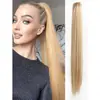 Comercio Exterior Peluca de Cola de Caballo Europea y Americana Moda para Mujer Fibra Química Clip Sin Costuras Cola de Caballo Cabello Lacio 8 Dientes Clip de Tigre Cola de Caballo Cabello Lacio