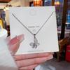 Collar de Acero de Titanio con Corazón de Amor de Moda que No se Desvanece para Mujer Diseño de Joyería Nicho de Verano Colgante Cadena Clavicular de Alta Gama Venta al por Mayor