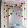 Cortina de Porta Morango Estranho Pele Verde Sem Furos Divisória Pendurada Decoração Coração de Menina Cortina de Porta Desenho Animado para Quarto de Casa
