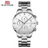 Reloj de Cuarzo para Hombre con Banda de Acero Inoxidable, Casual de Negocios con Calendario, Resistente al Agua, Acero Inoxidable Negro, Reloj del Fabricante, Nuevo Producto Transfronterizo