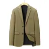 Primavera Otoño Nuevo Traje de Chaqueta para Hombre de Edad Media y Joven Solapa Lisa Color Sólido Un Botón Simple Casual Versátil Traje de Hombre