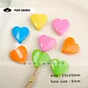 Cuentas de Acrílico de Agujero Grande en Forma de Corazón de Colores Sólidos Sueltas para Colgantes Hechos a Mano DIY, Pulseras, Cadenas para Teléfono, Materiales para Cuentas