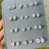 Pendientes de Plata de Ley S925 de Fábrica para Mujer, Moda Europea y Americana, Lujo Ligero, Gama Alta, Pendientes Exquisitos Incrustados con Circonita, Joyería para Orejas