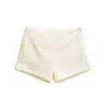 Conjunto Purely Sexy: Top Vazado de Um Ombro Sem Mangas com Camisola de Renda Acinturada e Shorts Retos de Cintura Baixa