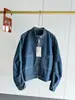 Terciopelo de Nieve Hilo Doble/Algodón Lavado de Alta Resistencia Bolsillo de Moda Holgada Cremallera Chaqueta Casual 10852