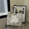 Bolsa Big Bag Casual Feminina de Grande Capacidade 2024 Nova Bolsa de Ombro de Verão Borboleta Estudante Universitário Classe Bolsa Tote Muter