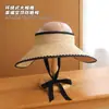 Sombrero de Paja Estilo Jiang Yan para Mujer, Sombrilla de Playa de Verano, Protección UV, Sombrero de Sol Abierto Tejido de Paja, Nuevo Modelo 2026