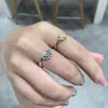 Anillo de Sol, Luna y Estrellas para Enamorados Diseño de Nicho de Alta Gama Lujo Ligero Elegante Simple Anillo Abierto Ajustable