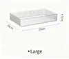 Caja de Almacenamiento de Plástico con Rayas Verticales Transparentes, Divisor de Cajón Organizador de Escritorio, Contenedor de Almacenamiento para Cosméticos y Artículos Varios, Disponible en 2 Tamaños