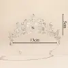 Nueva Corona de Diamante de Venta Caliente Estilo Coreano Simple y Elegante Corona de Novia Lujosa Boda Tocado de Boda
