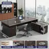 Escritorio de oficina simple, escritorio ejecutivo, escritorio de computadora, estación de trabajo de oficina de alta gama comercial de escritorio, juego de escritorio y sillas para dos personas