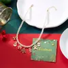 Collar de Joyería Navideña Transfronteriza Europeo y Americano Copo de Nieve Alce Muñeco de Nieve Árbol de Navidad Collar con Múltiples Colgantes Joyería para Mujeres