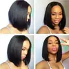 Peluca Nueva Europea y Americana para Mujer con Raya Media Cabeza Bobo con Hebilla Interna Cabello Liso de Longitud Media Fibra Química Set de Cabeza Bobo con Cabello de Fábrica Listo para Enviar