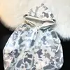 Diseño de Marca de Tendencia Nacional Estilo Japonés Sudadera Bordada Cabeza de Tiburón Unisex Estampado Completo Doble Capucha Cardigan Casual Chaqueta Abrigo