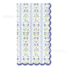 Bp013 Plato de Papel Flor Azul Pequeña Vajilla para Fiesta Festiva para 8 Personas Decoración de Flores Silvestres Plato de Papel Desechable