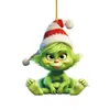 Colgante Nuevo 2D Grinch Bebé Transfronterizo Decoración Navideña Decoración de Árbol de Navidad Colgante Acrílico