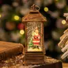 Lámpara de Viento Navideña Lámpara de Cristal Lámpara de Papá Noel Decoración para Fiesta de Navidad Adornos Navideños Regalos de Navidad