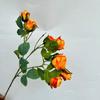 Flores de Rosa Artificiales, 7 Rosas Pequeñas Copo de Nieve, Flores Artificiales para Exhibición Interior, Flores Artificiales para Decoración de Salón de Bodas y Banquetes