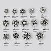 Prata Esterlina S925 Contas Espaçadoras Florais Vintage Contas Soltas Acessórios para Pulseira Colar DIY Acessórios de Joias de Prata Tailandesa
