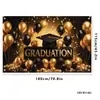 Telón de Fondo Temporada de Graduación Transfronteriza Temu Pancarta de Graduación Decoración Temática de Fiesta Tela para Colgar Fotos