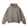 Nueva Sudadera con Capucha y Cremallera de Forro Polar Suelta de Hombro Caído de Color Sólido de Moda Otoño e Invierno para Hombres y Mujeres en Stock al por Mayor