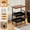 Carrito pequeño estante de almacenamiento de piso estante de almacenamiento de bocadillos para sala de estar estante de almacenamiento para dormitorio estante estantería estantería de múltiples capas móvil