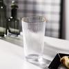 Copo Casual Listrado Vertical de Vidro Criativo Estilo Ins para Café Gelado Americano, Copo para Bebida, Copo para Suco, Copo para Bebida Caseira