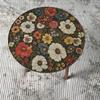 Mesa de centro cuidadosamente seleccionada con estampado estilo americano, mesa auxiliar redonda pequeña simple, adecuada para apartamentos de alquiler, sofá, mesita de noche, mesa Mandala, mesa de flores pequeña