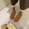 Zapatos Birkenstock para mujer, mismo estilo que los de Mamá Uva, tacón oculto de 4 cm, zapatos de pelo súper cálidos, cierre de botón, forro de felpa, estampado de leopardo, botas de nieve, zapatos de algodón