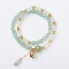 Design Yun Shui Yao Tianshan Cui Pulseira Verde Dongling Bambu Círculo Duplo Pulseira Feminina Enviar Presentes para Namorada Atacado