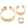 Anillo de Brazo Abierto con Diseño de Flor de Serpiente Hueca Transfronterizo Europeo y Americano Pulsera de Tendencia de Moda Pulsera Exagerada de Gama Alta para Mujeres