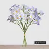 Flores Artificiais, Buquê de Crisântemos Brancos, 50 Cabeças de Flores Artificiais, Pequenos Buquês Pastorais Simulados, Decorações para Mesa de Jantar em Casa, Atacado
