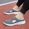 Estilo de Pareja para Hombres y Mujeres 2025 Nuevos Zapatos de Verano para Personas de Mediana Edad y Mayores Zapatos de Malla Transpirable Tejidos con Mosca Zapatos de Mujer Transfronterizos Ligeros