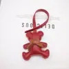 Nuevo Colgante de Oso con Lazo de Cuero de PU, Encanto de Bolsa de Dibujos Animados Multicolor, Accesorio para Llavero, Decoración de Regalo