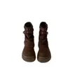 2026 Calças Versáteis Nova Moda Casual Botas Femininas de Solado Grosso Fivela de Cinto Perna Reta Emagrecedor Moda Outono/Inverno Estilo Britânico Botas de Cano Curto