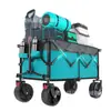 Carrito de Camping al Aire Libre Rueda Pequeña Caravana Gran Capacidad Plegable Portátil Almacenamiento Carrito de Barbacoa Picnic Remolque Carrito