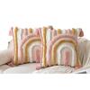 Almohada de Sofá Rosa con Penachos Estilo Ins Nuevo Hogar Estilo Amor Fresco Almohada Desmontable Combinación de Almohadas