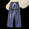 Pantalones Casuales de Rayas Finas de Verano Retro Americano para Hombre 2025 Nuevo Estilo Británico Holgados Harem de Nueve Puntos para Hombre
