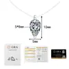 Bestseller do TikTok Prata Esterlina S925 Moissanita Cubo de Açúcar Linha de Pesca Colar Pingente Coração Multicorte Marquise Oval Atacado
