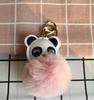 Chuangyi Lingshang Chaveiro de Bolinha de Pelo de Panda Requintado Pingente de Bolsa de Pelúcia Chaveiro de Carro Pingente de Desenho Animado Fábrica