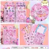 Nuevo Cuaderno de Bobina con Pegatinas de Arena Líquida de Dibujos Animados Cuaderno de Pegatinas Shaker Rellenas de Agua Creativo DIY para Niños Notas Adhesivas
