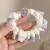 2026 Novo Estilo Elástico para Cabelo Intestino Grosso para Mulheres Corda de Cabelo Flor de Cabeça Alta Elasticidade Elástica Coque Elástico de Cabelo Corda de Cabelo para Rabo de Cavalo Acessórios de Cabelo