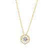 Novo colar inteligente S999 de prata de lei com estrela de seis pontas para mulheres, pingente de coração batendo, corrente de clavícula simples e da moda, joia