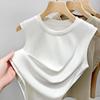 Camisola ropa de mujer 2025 nuevo abrigo de primavera para mujer chaleco sin mangas camiseta básica cuello redondo una generación de cabello