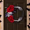 Jingchen Calavera de Halloween Rosa Roja Mano Fantasma Guirnalda Festival de Fantasmas Lugar de Fiesta Accesorios de Terror Círculo de Vid Rígida de Plástico