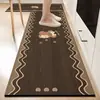Tapetes para Piso de Cocina Transfronterizos, Tapetes Antideslizantes Resistentes a Manchas, Tapetes para Piso de Cocina Absorbentes de Lodo Diatomeas, Alfombras de Cocina Cortables al por Mayor