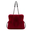 Nova bolsa peluda para mulheres, bolsa de ombro casual outono/inverno, bolsa tiracolo de grande capacidade, bolsa tote para o dia a dia, bolsa simples de pelúcia